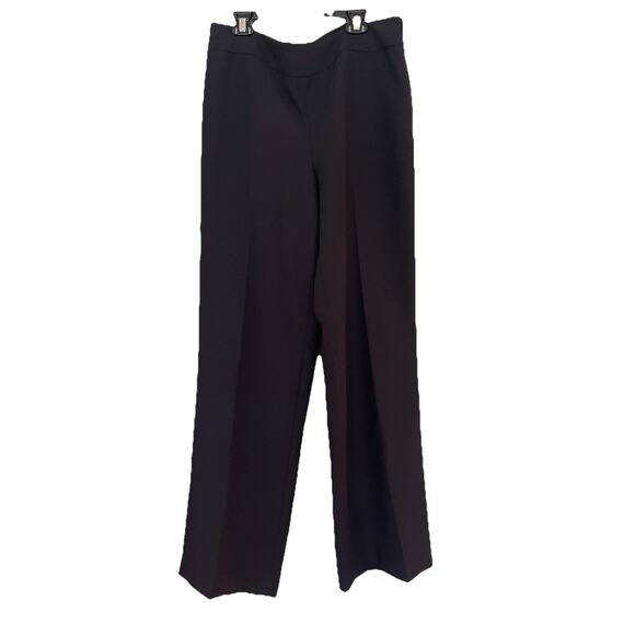 Talbots Women's Wide Leg Office Career Side Zip Dress Pants Black 10 - Picture 1 of 4
